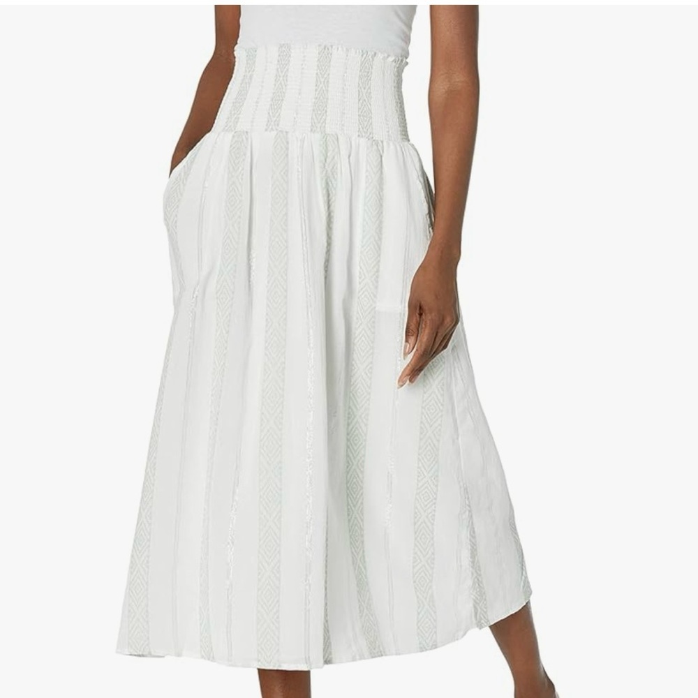 NWT - Splendid - Women’s White & Sage Dixie Skirt